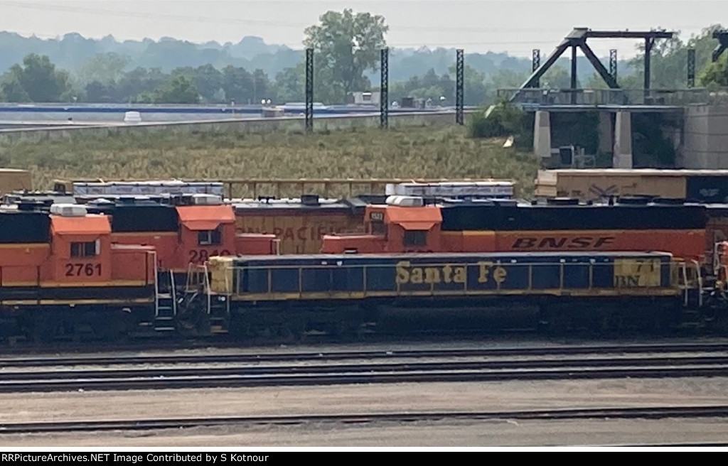 Santa Fe SD40 slug at BNSF Northtown yard MPls MN 2023